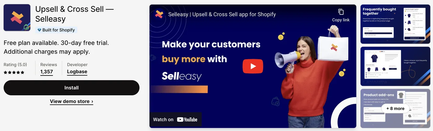 7. Selleasy – Upsell & Cross Sell